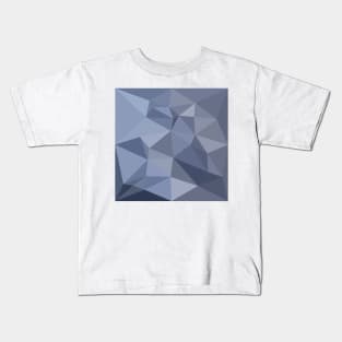 Black Coral Blue Abstract Low Polygon Background Kids T-Shirt